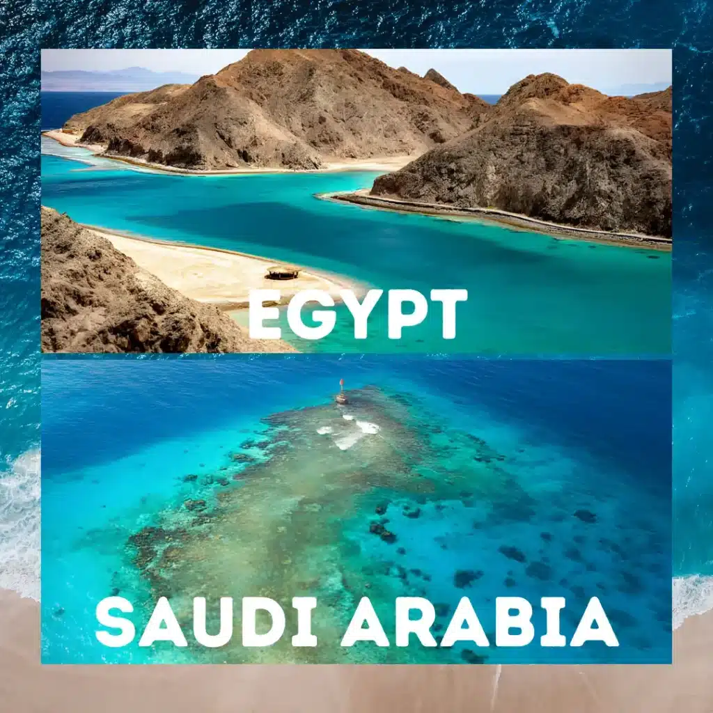 Red Sea, Egypt, vs Saudi Arabia
