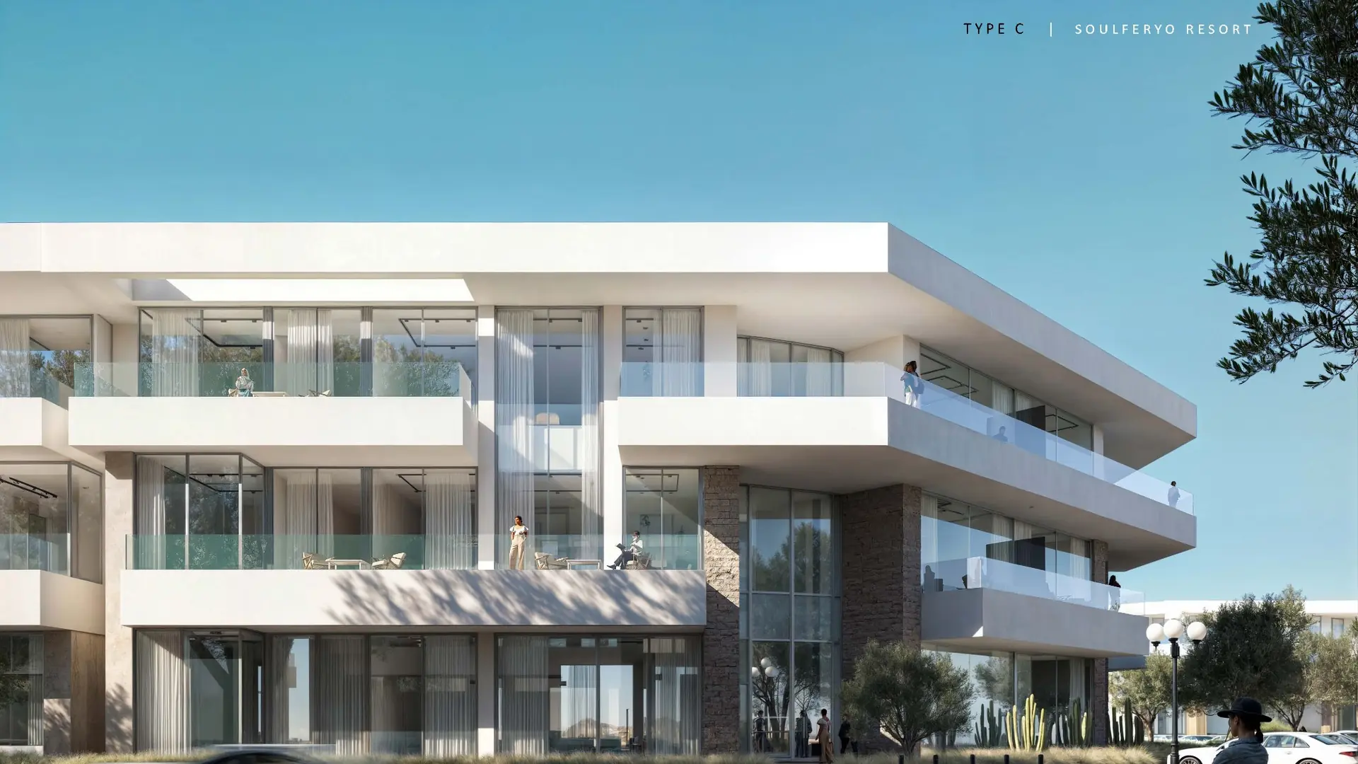 Soulferyo Type C residence project visualization in Sahl Hasheesh for 151 m² Three-Bedroom Apartment at Soulferyo Sahl Hasheesh