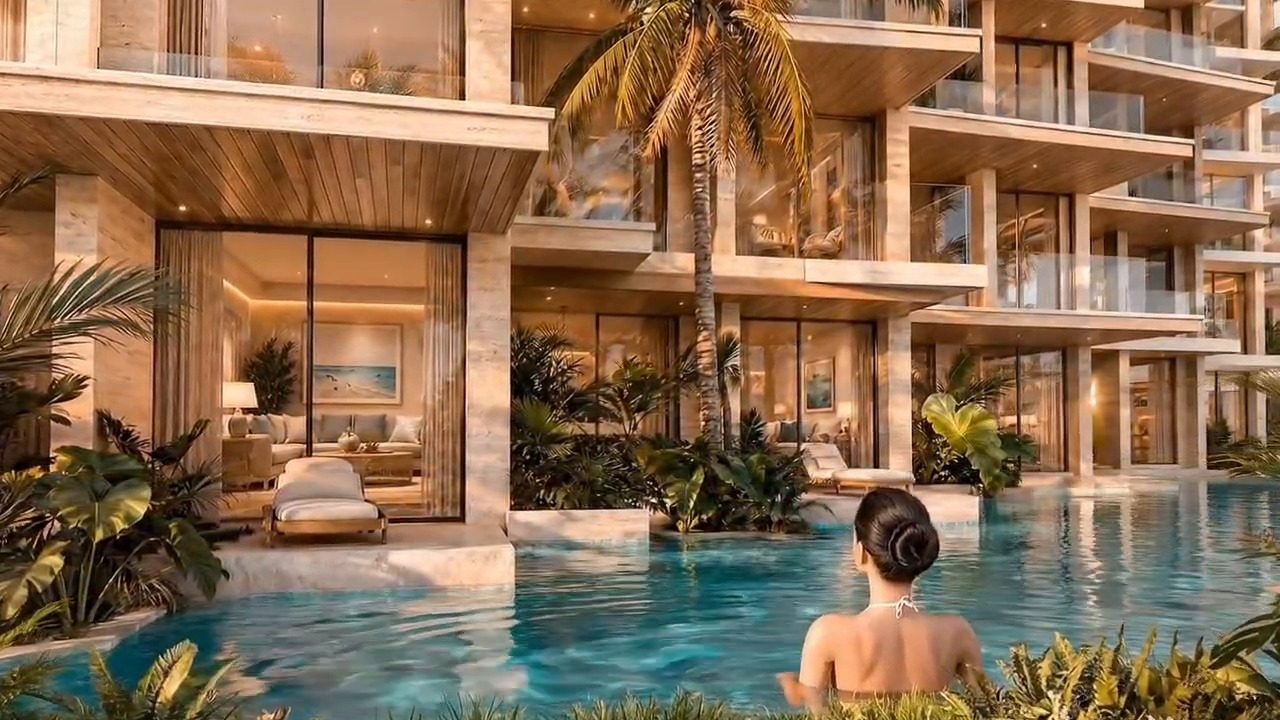 Sea Breeze Resort swim-up residence visualization
