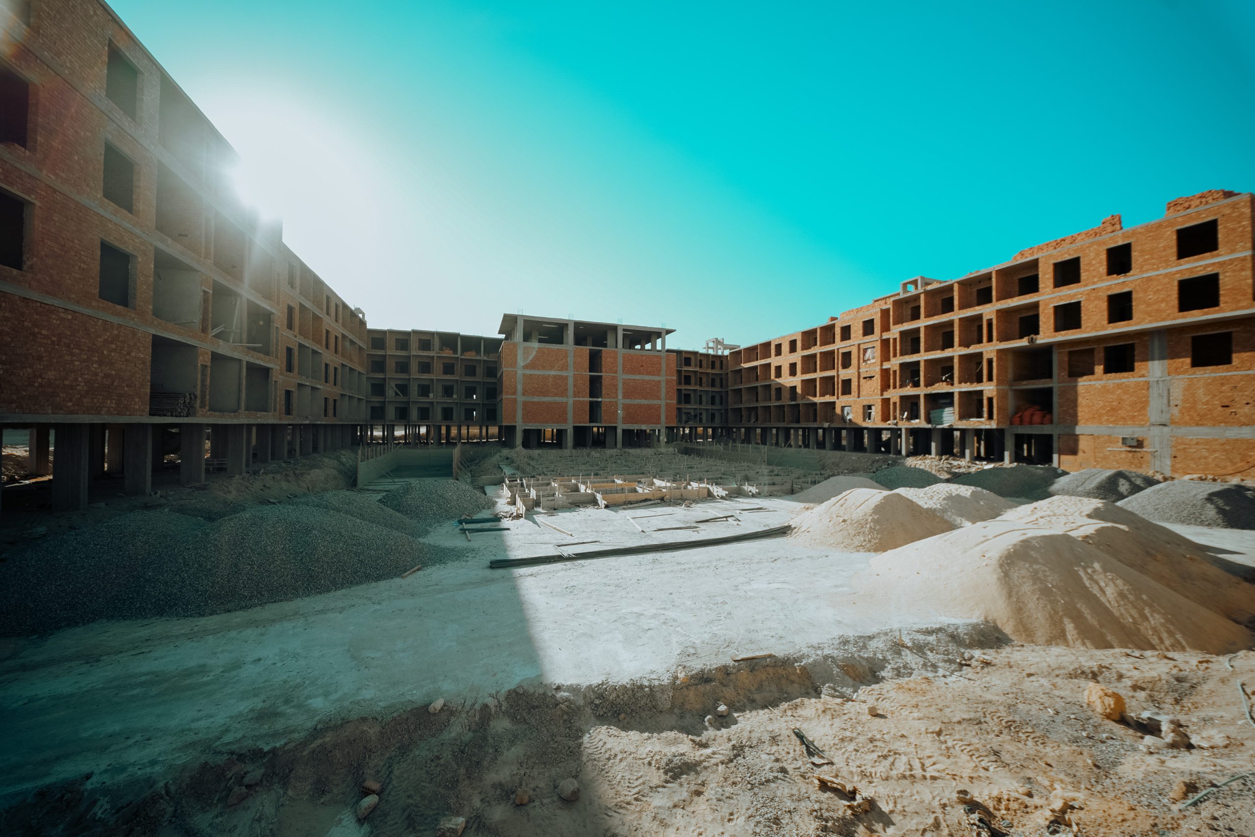 AQUA ORGWAN Resort — construction site view 3, July 2026