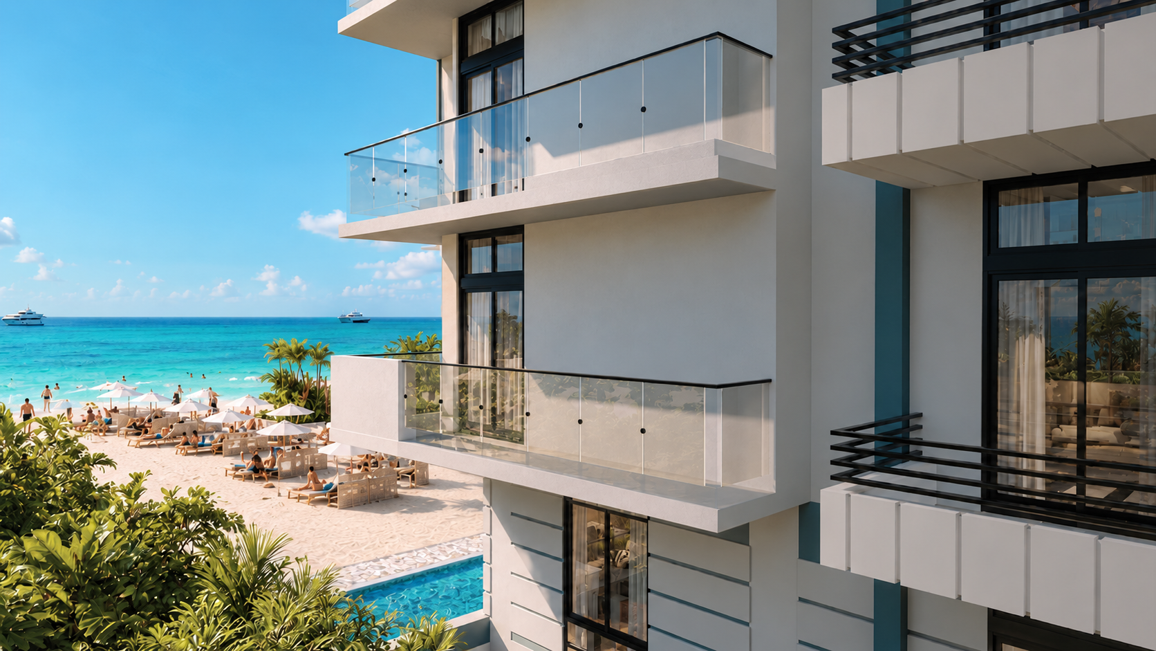 Gloria Beachfront residence architectural visualization in El Helal, Hurghada
