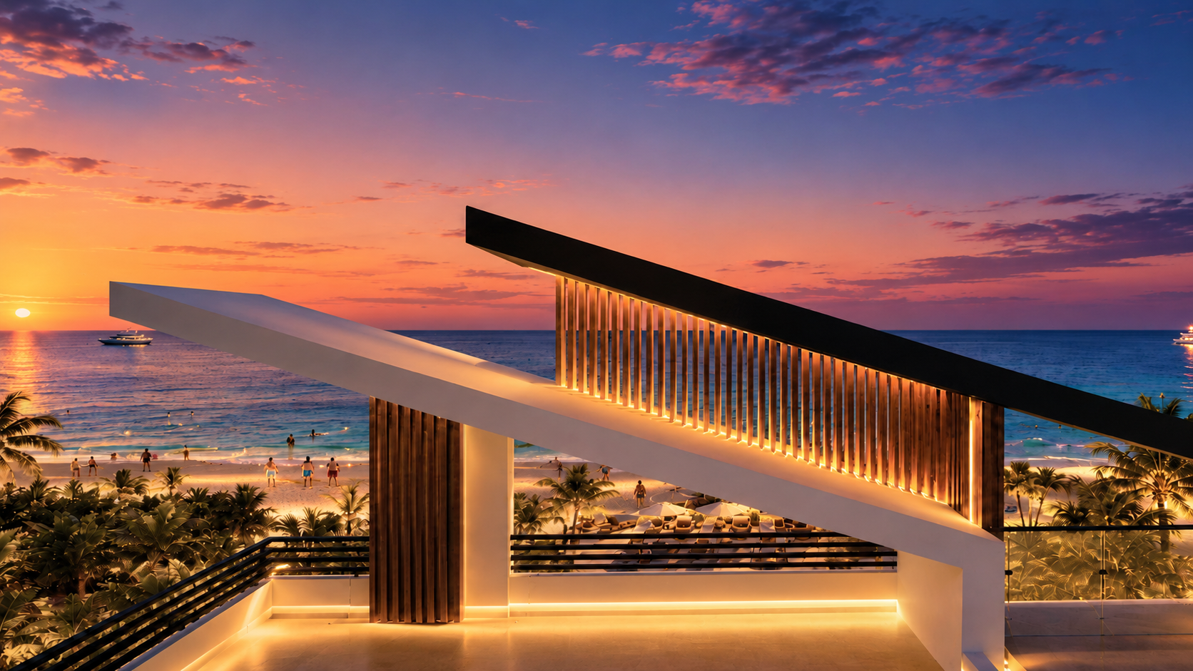 GLORIA Hurghada — Sea-view terrace at sunset