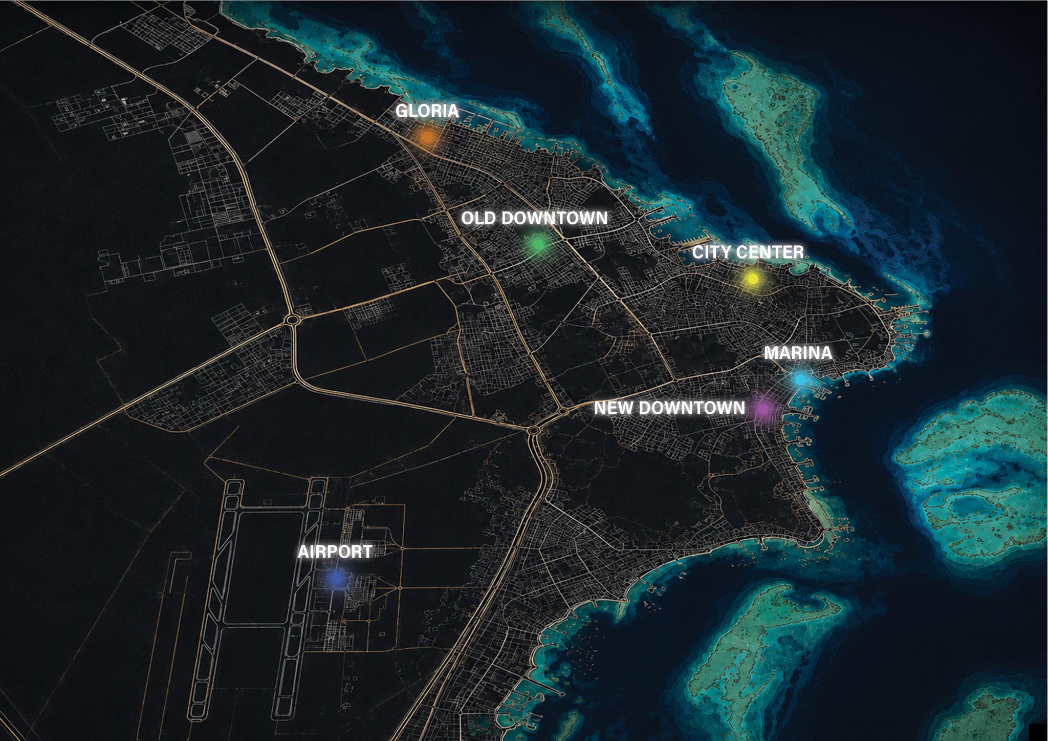 GLORIA Hurghada — GLORIA location map and Hurghada landmarks